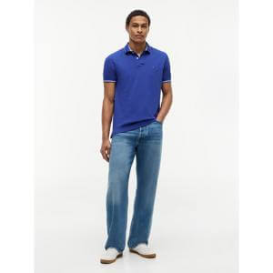 Tommy Hilfiger Stripe Under Collar Pique Polo Shirt